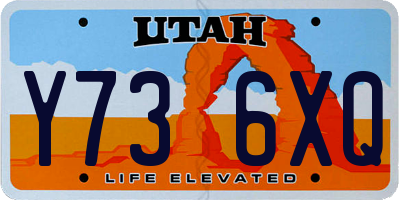 UT license plate Y736XQ