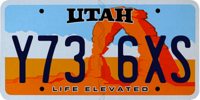 UT license plate Y736XS