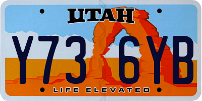UT license plate Y736YB
