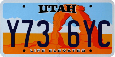UT license plate Y736YC