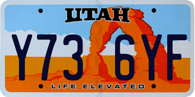 UT license plate Y736YF