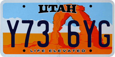 UT license plate Y736YG