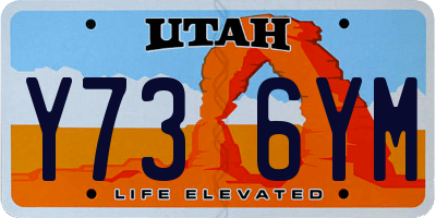 UT license plate Y736YM