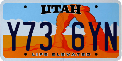 UT license plate Y736YN