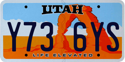UT license plate Y736YS