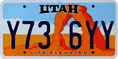 UT license plate Y736YY