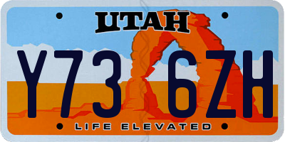 UT license plate Y736ZH