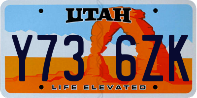 UT license plate Y736ZK
