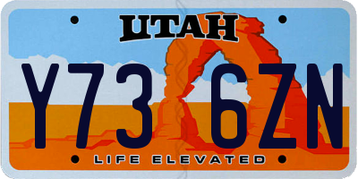 UT license plate Y736ZN
