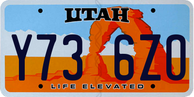 UT license plate Y736ZO