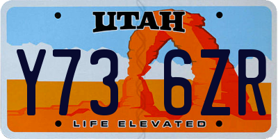 UT license plate Y736ZR