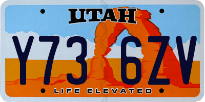 UT license plate Y736ZV