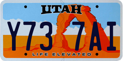 UT license plate Y737AI