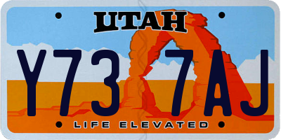 UT license plate Y737AJ