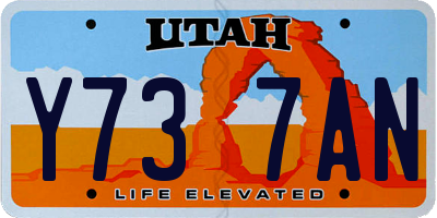 UT license plate Y737AN
