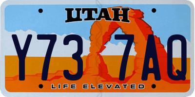 UT license plate Y737AQ