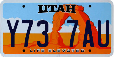 UT license plate Y737AU