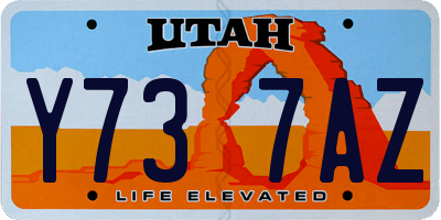 UT license plate Y737AZ