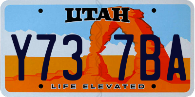 UT license plate Y737BA