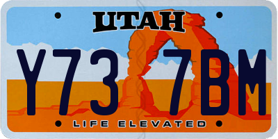 UT license plate Y737BM