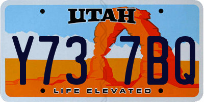 UT license plate Y737BQ