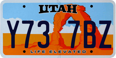 UT license plate Y737BZ