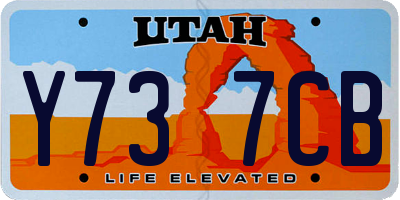 UT license plate Y737CB
