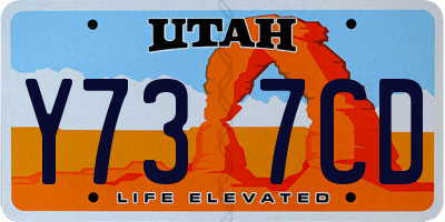 UT license plate Y737CD