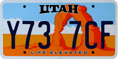 UT license plate Y737CF