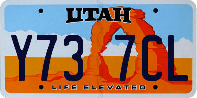 UT license plate Y737CL