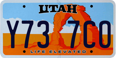 UT license plate Y737CO