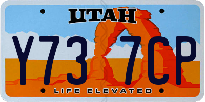 UT license plate Y737CP
