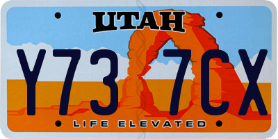 UT license plate Y737CX