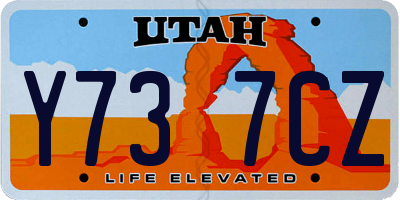 UT license plate Y737CZ
