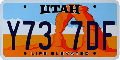 UT license plate Y737DF