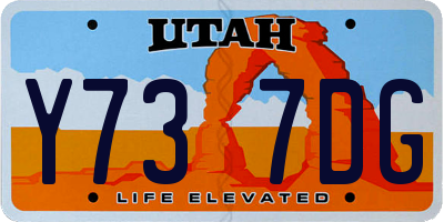 UT license plate Y737DG