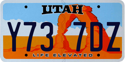 UT license plate Y737DZ