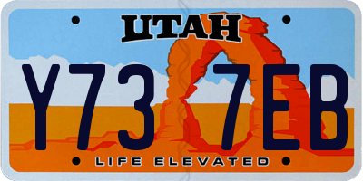 UT license plate Y737EB