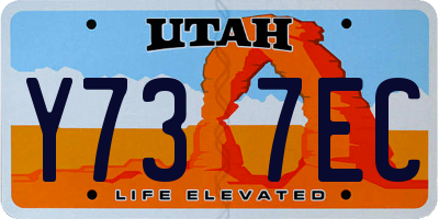 UT license plate Y737EC