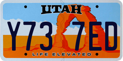 UT license plate Y737ED