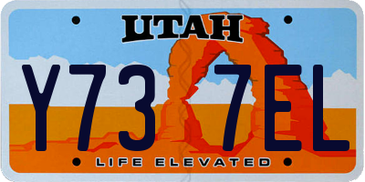 UT license plate Y737EL