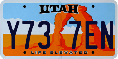 UT license plate Y737EN