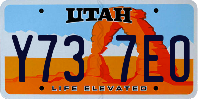 UT license plate Y737EO