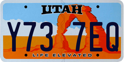 UT license plate Y737EQ