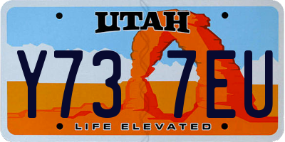 UT license plate Y737EU