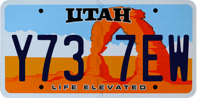 UT license plate Y737EW