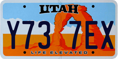 UT license plate Y737EX