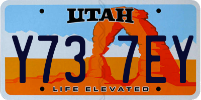 UT license plate Y737EY