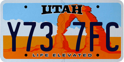 UT license plate Y737FC