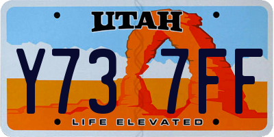 UT license plate Y737FF